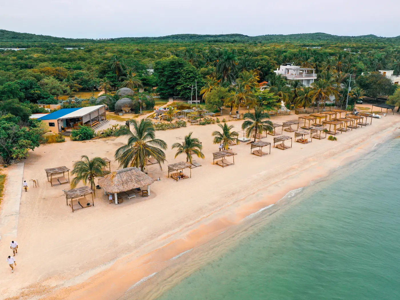 Beach clubs on Tierra Bomba