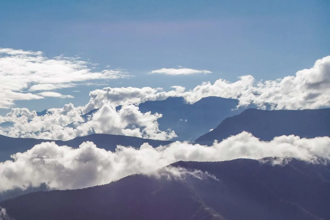 Clouds and peaks of the Sierra Nevada de Santa Marta