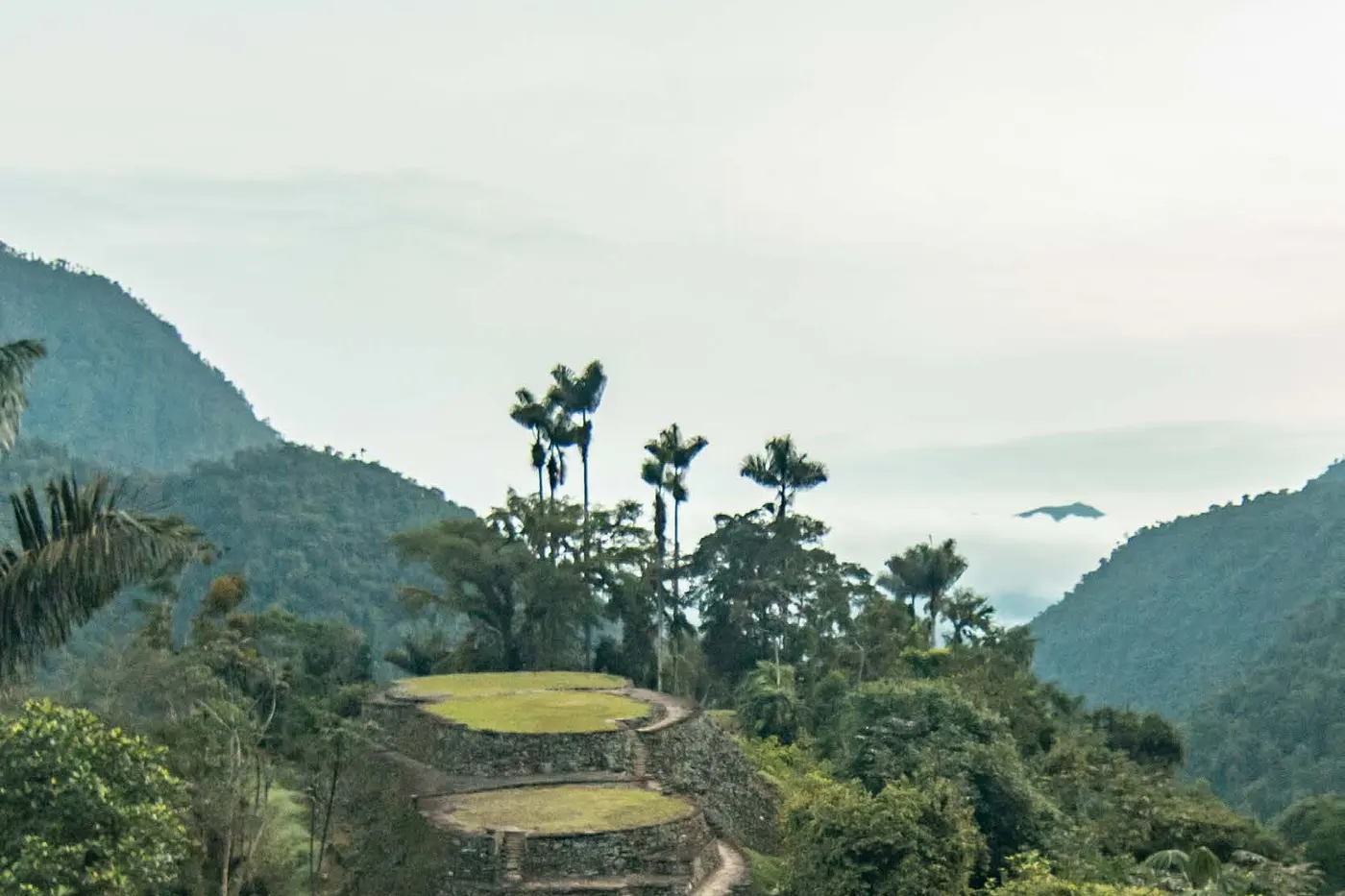 Stone terraces of the Lost City in the Sierra Nevada de Santa Marta