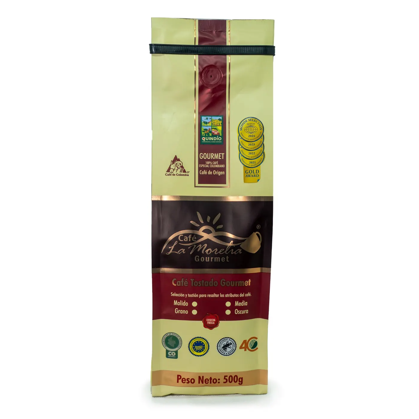 Front of the specialty coffee bag